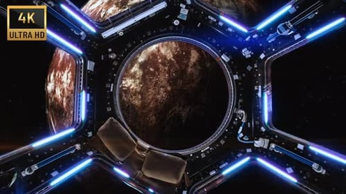 4K - Raumschiff und Mars