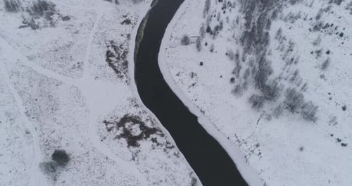 Winter River Landscape