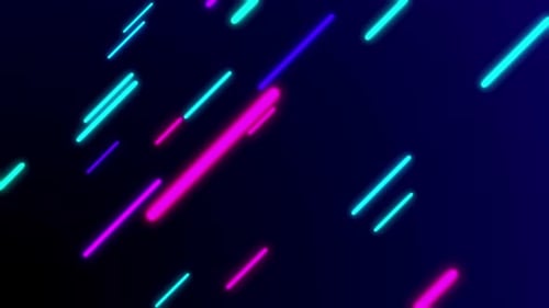 Abstract Neon Glowing Lines Motion Background Loop