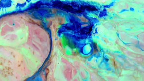 Farbige Oberfläche, bewegte flüssige Farbe, künstlerische Textur