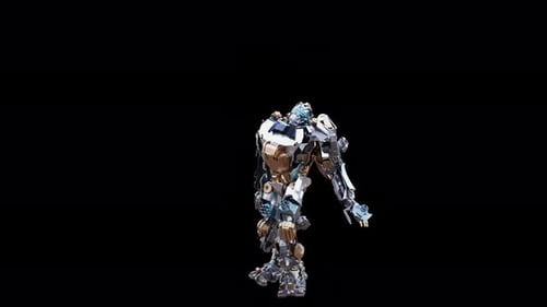 Futuristic 3D Robot Performing Dynamic Dance Moves