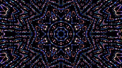 Abstract Geometric Kaleidoscope Light Pattern Animation