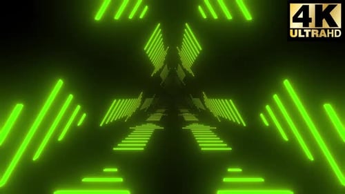 5 Neon Arrow Tunnel Pack 4k