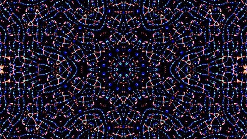 Shimmering Abstract Kaleidoscope Pattern Loop Background