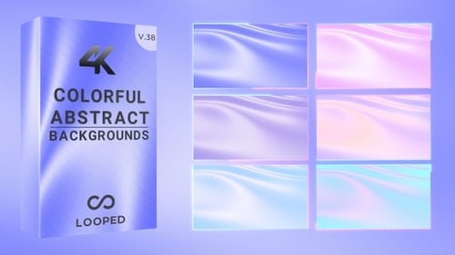 Seamless Colorful Abstract Fluid Wavy Backgrounds Loop