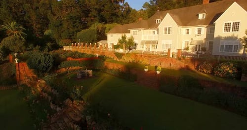 Vista de la hermosa villa