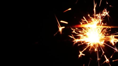 Sparklers Burning Brightly in the Dark