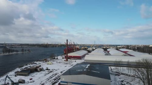 Cargo port in winter