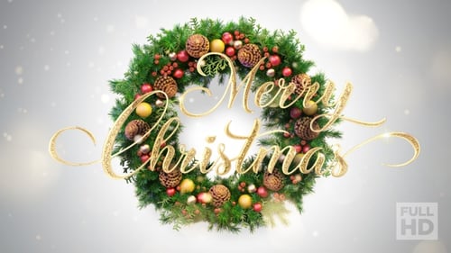 Merry Christmas Textanimation (Mistelkranz)