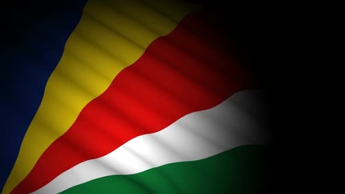 Waving Seychelles Flag Seamless Loop Background