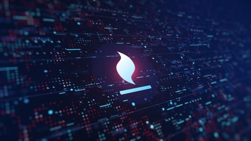 Fire Icon Digital Background