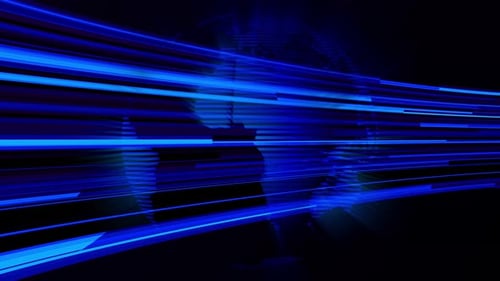 Futuristic Blue Speed Lines Technology Background