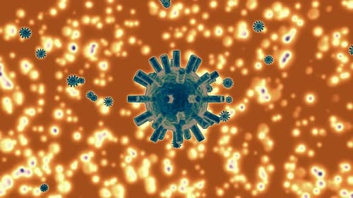 Abstract Microbe Growth and Division Animation