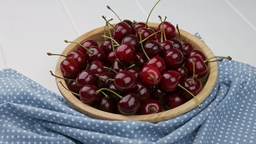 A Bowl of Fresh Washed Cherries