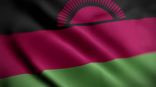 Fondo de primer plano ondeando con textura la bandera de Malawi HD