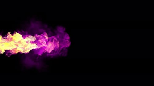 Feuer mit rosa Rauch