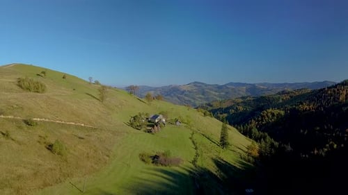 Flying Over the Carpathian Mountains
