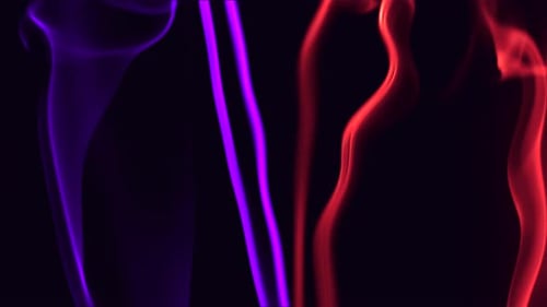 Abstract Red and Purple Smoke Rising on Black