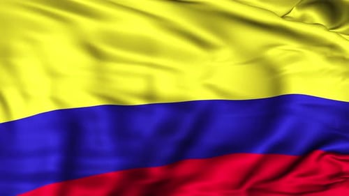Waving Flag of Colombia Seamless Loop