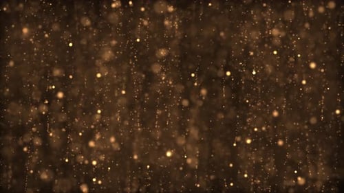 Abstract Golden Glitter Particles Falling Seamless Background