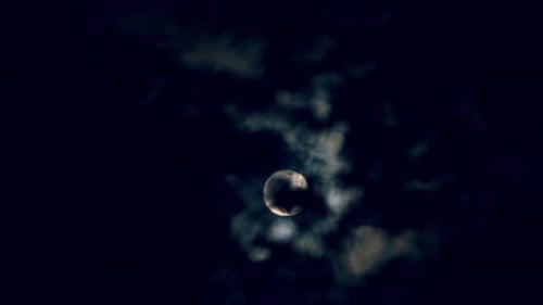 Full Moon and Clouds on a Dark Night