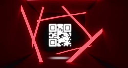 Flackernder weißer QR-Code