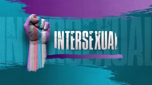 Animation de fond de signe de genre intersexuel 4k
