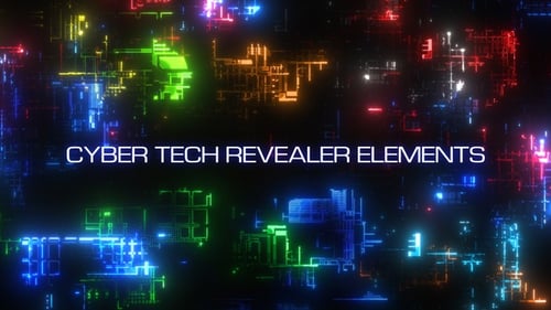 Futuristic Cyber Tech Reveal Elements Pack