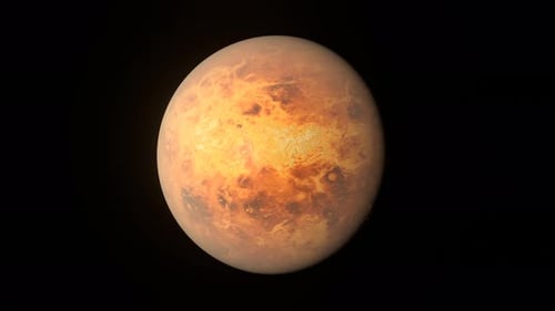Animated 3D Planet Rotation Loop