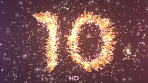 Sparkling Particles Countdown for Celebrations and New Year's Eve