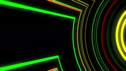 Neon Futuristic Light Tunnel Animation Loop