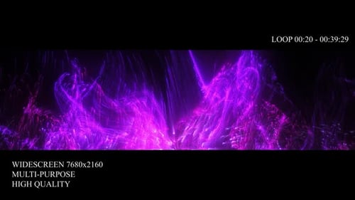 Fluid Purple Particle Energy Background Loop