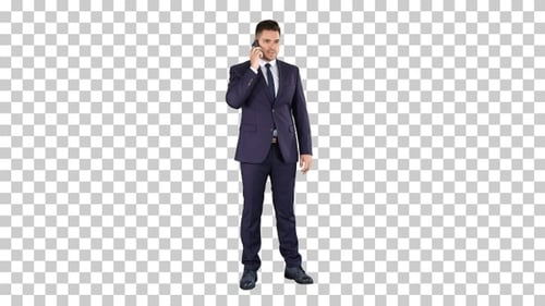 Thoughtful young businessman in suit and tie making several
