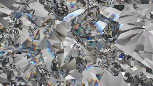 kaleidoscope abstraction rotating sparkling shiny glass texture seamless loop. 3