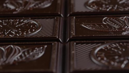 close up a chocolate bar