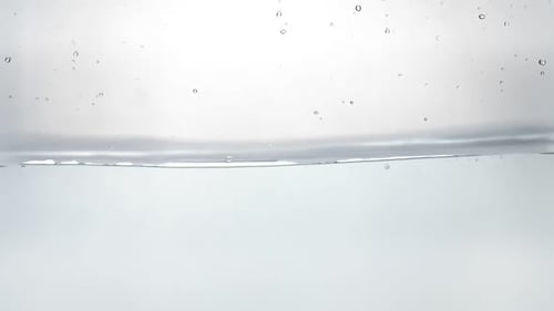 Clear Water Moving on White Background