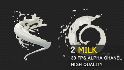 Dynamic White Liquid Fluid Splash Element Animation