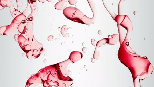 Abstract Liquid Blobs Floating Downward