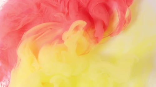 Abstract of Yellow and Red Ink