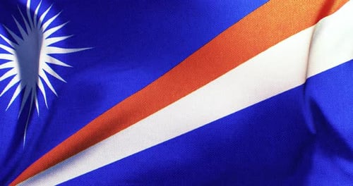 Realistic 3D Waving Marshall Islands Flag Animation