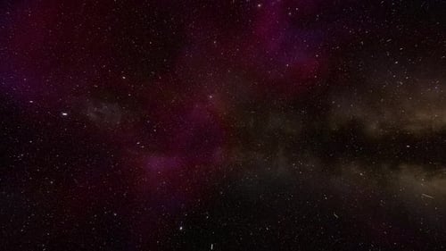 Flying Through a Colorful Abstract Nebula in Deep Space