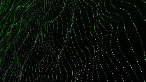 Abstract green wave background