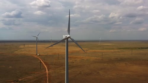 wind turbines in the desert