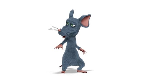 Animated 3D Mouse Character Dancing and Gesturing on White