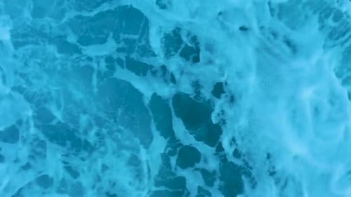 Dramatic Sea Texture Filmed on a Drone in the Sunset