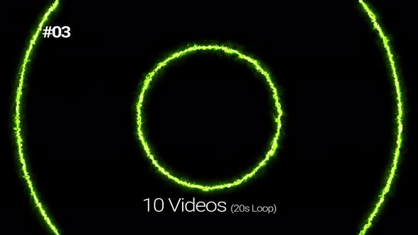 Concentric Circle Light Overlay Loop Pack, Overlays Motion Graphics ft ...