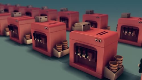 Candy Ice Cream Machines In A Row Hd