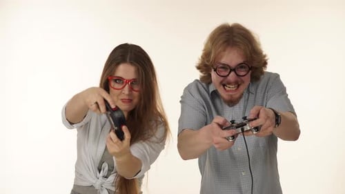 Friends Having Fun Playing Video Game