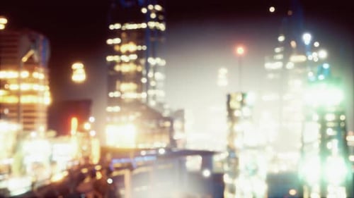 Abstract Bokeh City Lights Background Loop