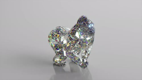 Glittering Geometric Gorilla Walking Loop Animation